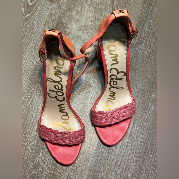 Sam Edelman Women's Yoana Raffia Leather Coral
Ankle-High Heel women size 9 - Picture 9 of 17